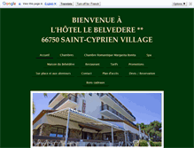 Tablet Screenshot of hotellebelvedere.com